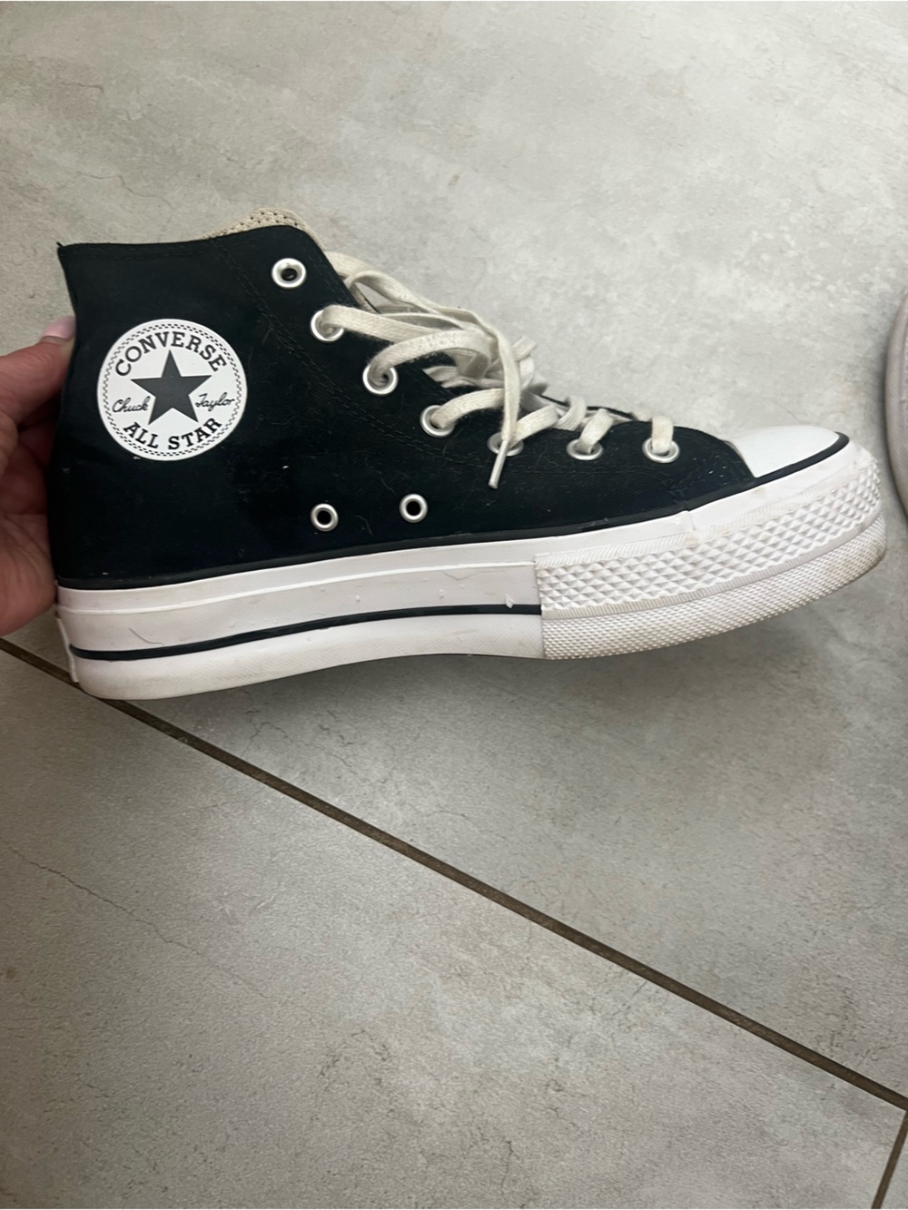 Classic Converse Chuck Taylor All Star Lift Platform high-top sneakers in black